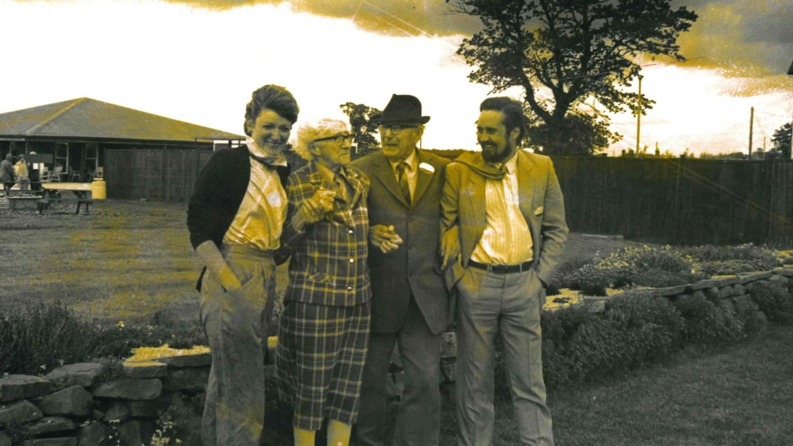 Jackie Gear, Cherry Hills, Lawrence Hills and Alan Gear at Ryton Gardens